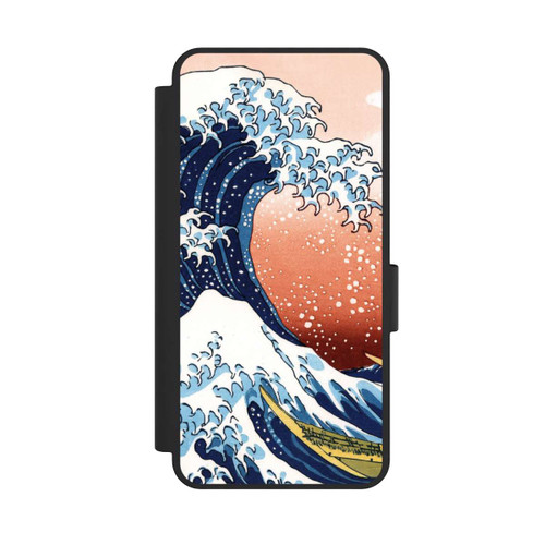 Samsung Galaxy S25 Edge NIVOflip La Grande Vague de Kanagawa Rouge