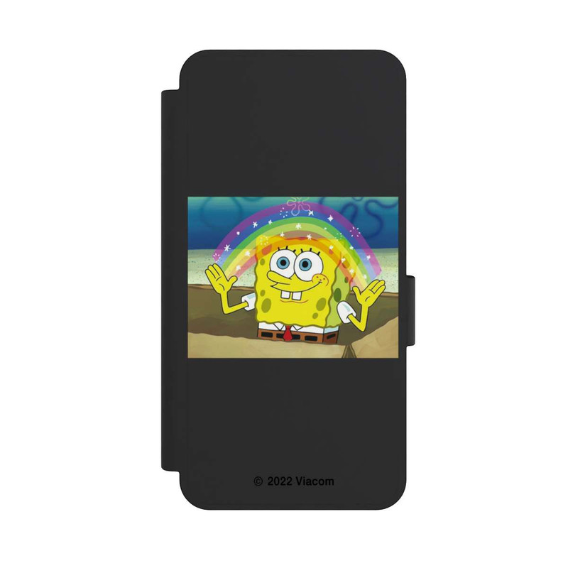 Galaxy S25 Edge NIVOflip Spongebob - Regenbogen Meme transparent