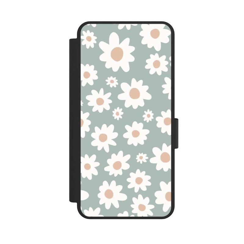 Galaxy S25 Edge NIVOflip Gänseblümchen Muster grün