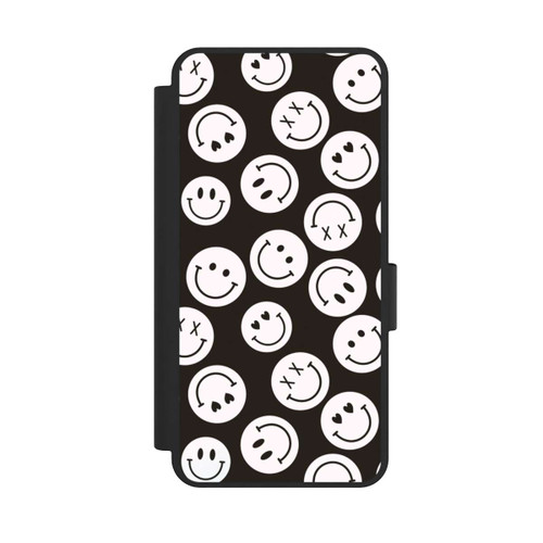 Samsung Galaxy S25 Edge NIVOflip Smiles Emotes Pattern Black And White