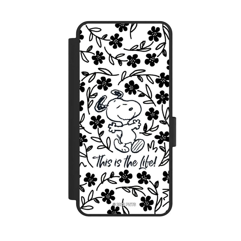 Galaxy S25 Edge NIVOflip Snoopy schwarz und weiß This Is The Life