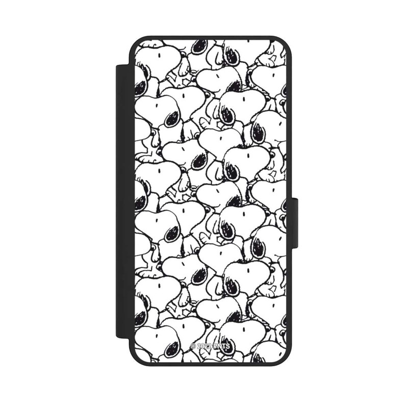 Galaxy S25 Edge NIVOflip Snoopy Muster Schwarz und Weiß