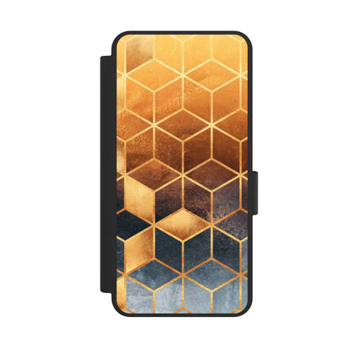 Samsung Galaxy S25 Edge NIVOflip Würfel goldener Farbverlauf