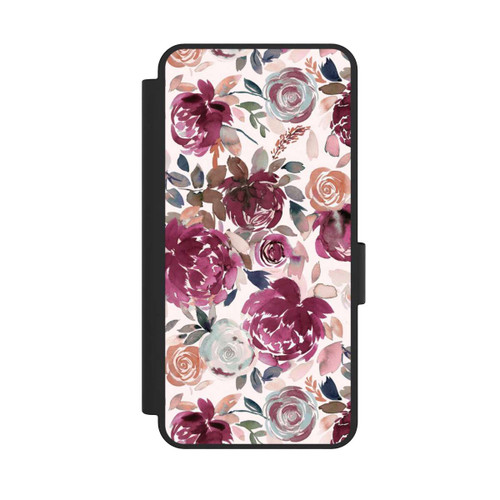 Samsung Galaxy S25 Edge NIVOflip Herbstpfingstrosen und Rosen in Rosa