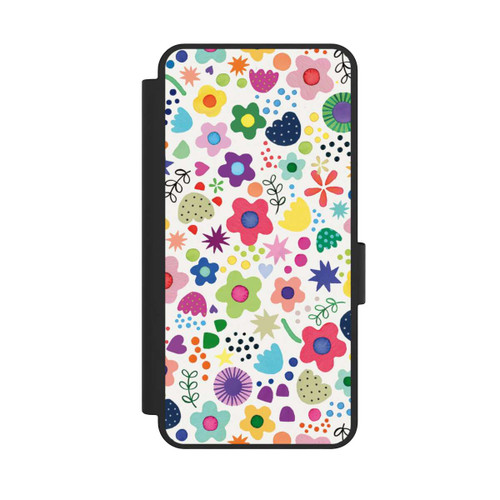 Samsung Galaxy S25 Edge NIVOflip Psychedelische Blumen bunt