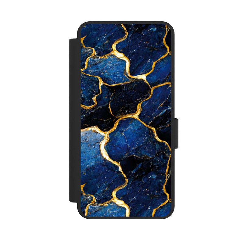 Galaxy S25 Edge NIVOflip Blaue Marmor Gold Druck