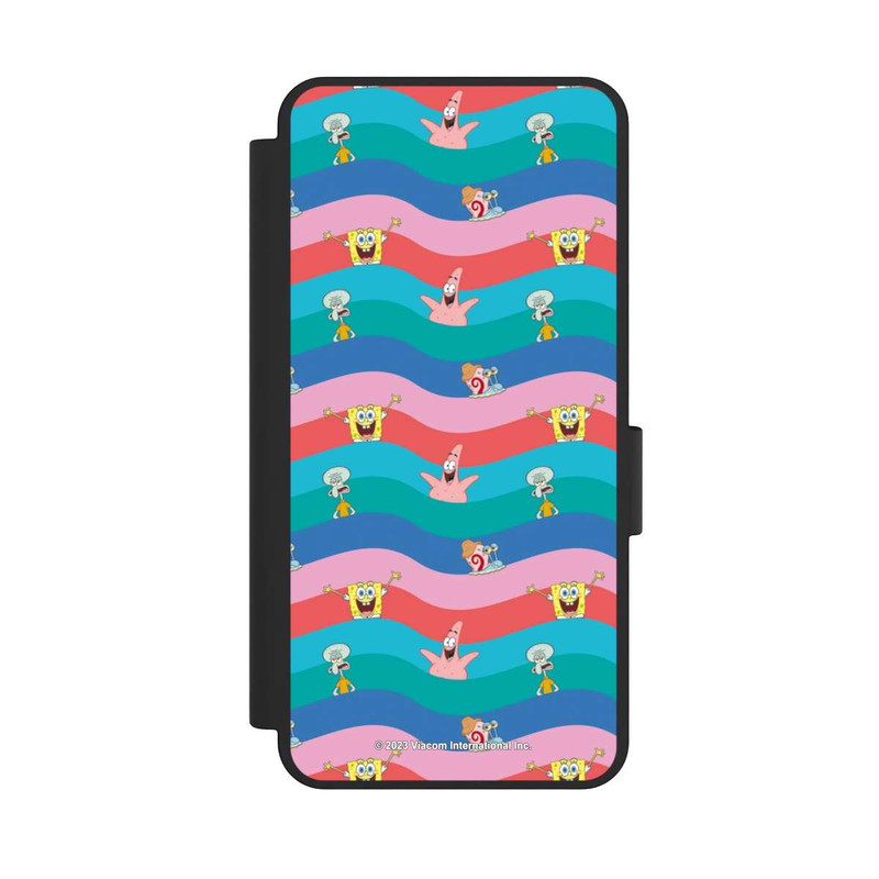 Galaxy S25 Edge NIVOflip Spongebob Freunde Bunte Wellen