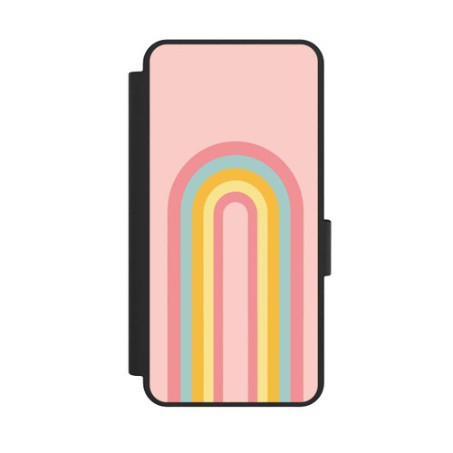 Samsung Galaxy S25 Edge NIVOflip Rosa Pastell Regenbogen lang
