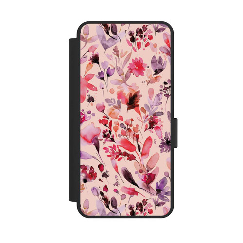 Samsung Galaxy S25 Edge NIVOflip Künstlerische Blumen Viva Magenta
