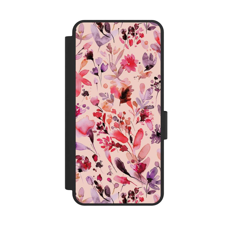 Galaxy S25 Edge NIVOflip Künstlerische Blumen Viva Magenta
