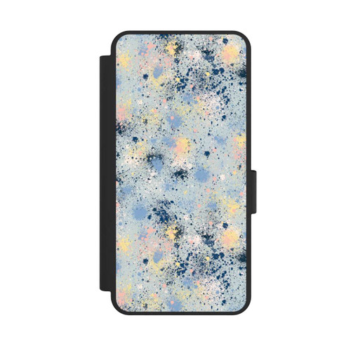 Samsung Galaxy S25 Edge NIVOflip Tintentropfen Staub Textur Blau
