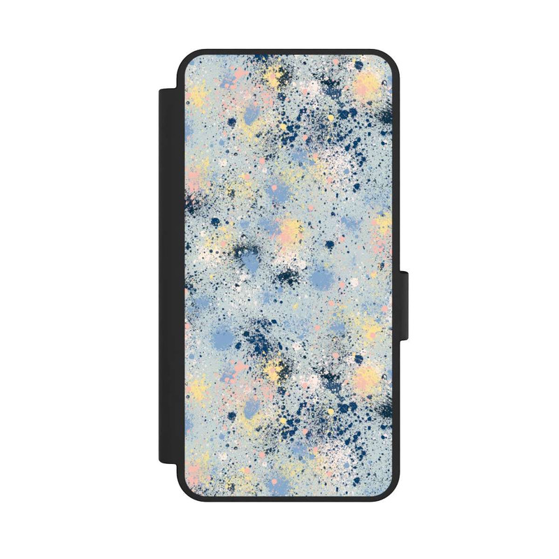 Galaxy S25 Edge NIVOflip Tintentropfen Staub Textur Blau