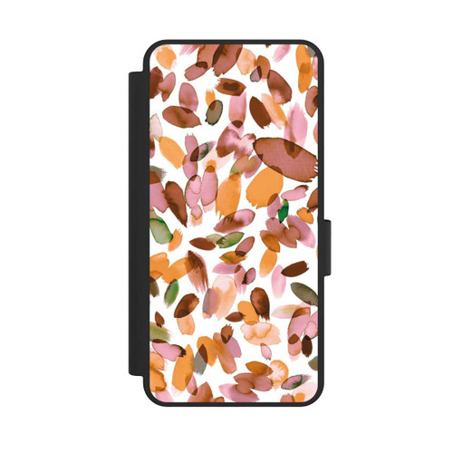Samsung Galaxy S25 Edge NIVOflip Watercolor Petal Stains Orange