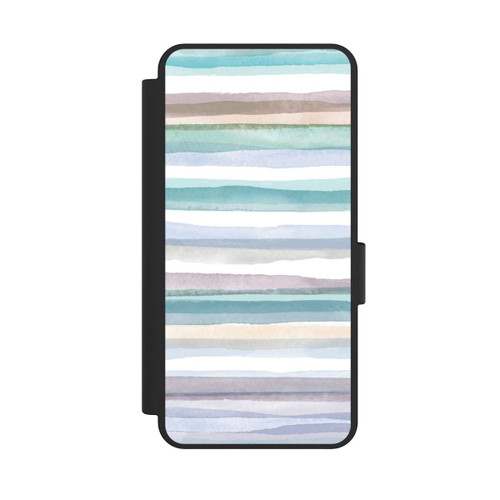 Samsung Galaxy S25 Edge NIVOflip Pastellfarbene Streifen Blau
