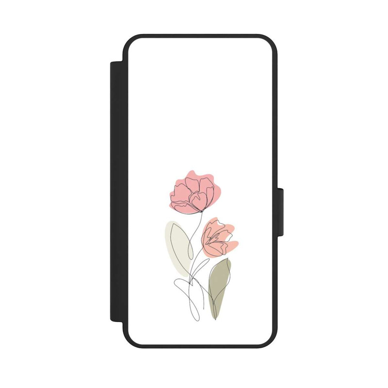 Galaxy S25 Edge NIVOflip Blume Line Art Rot