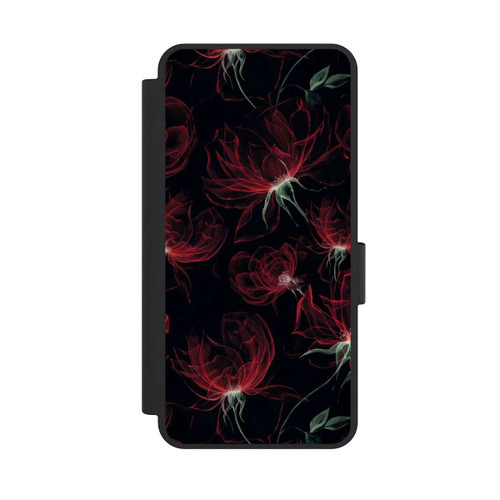 Samsung Galaxy S25 Edge NIVOflip Tapete mit roten Blumen