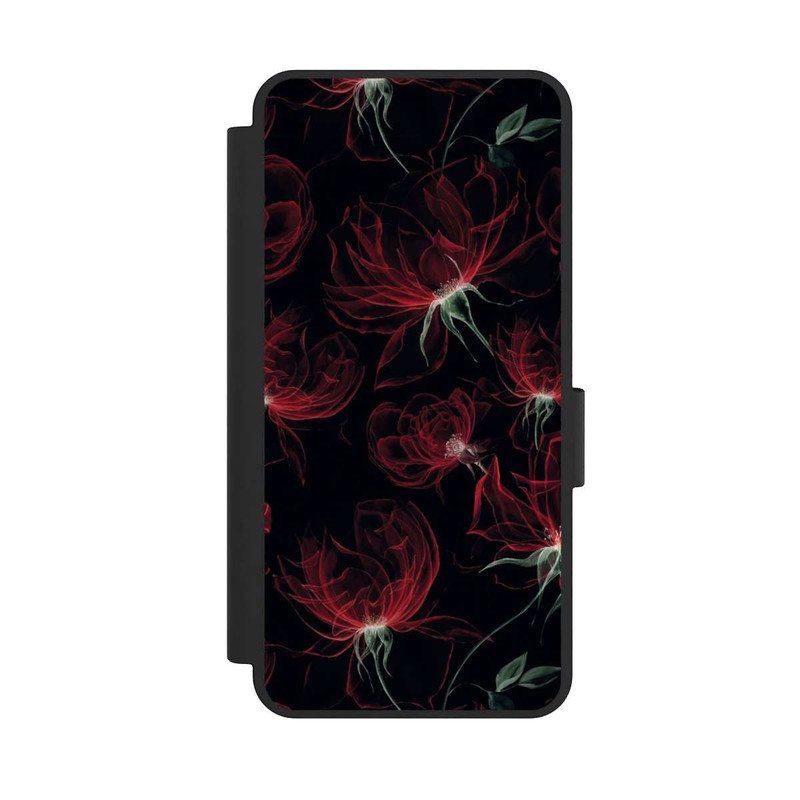 Galaxy S25 Edge NIVOflip Tapete mit roten Blumen