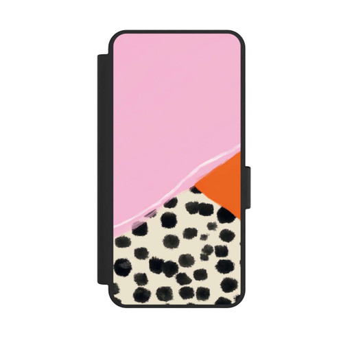 Samsung Galaxy S25 Edge NIVOflip Rosa und Orange Gepunkteter Hintergrund