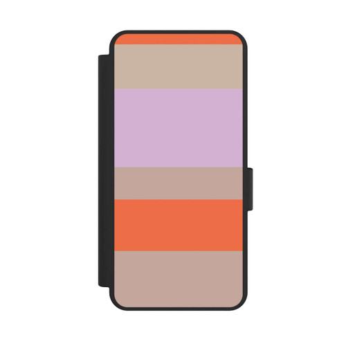 Samsung Galaxy S25 Edge NIVOflip Moca Lila Orange Stripes