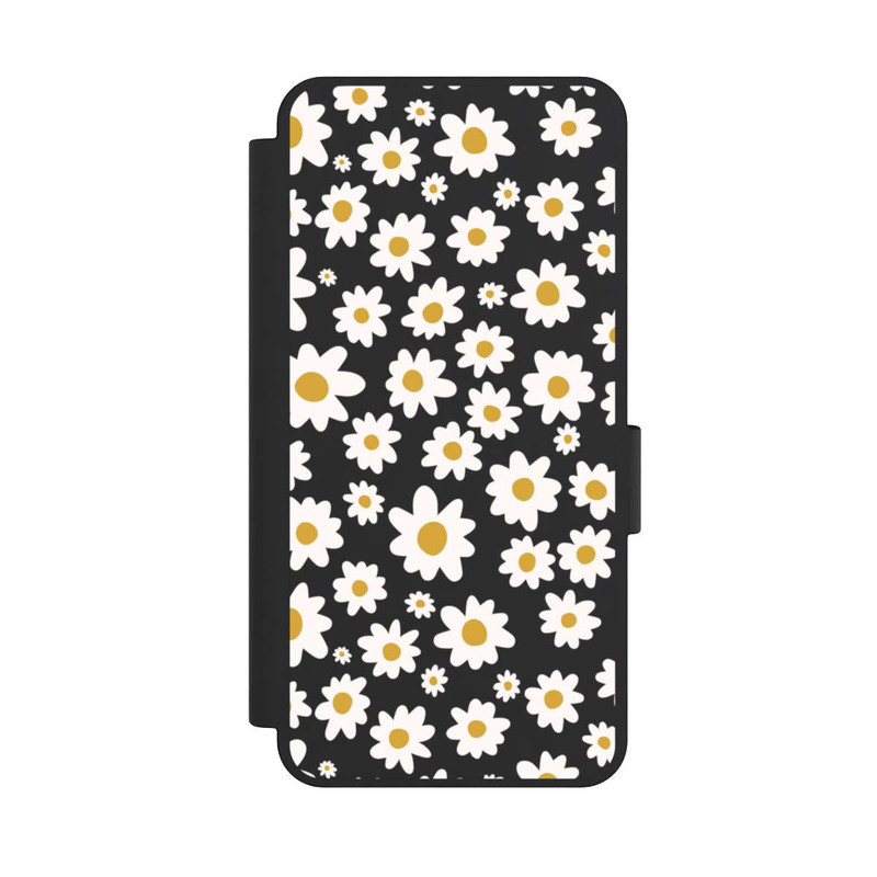 Galaxy S25 Edge NIVOflip Daisy Flower Seamless Pattern Transparent
