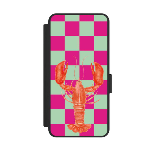 Samsung Galaxy S25 Edge NIVOflip Pink Checkers Lobster