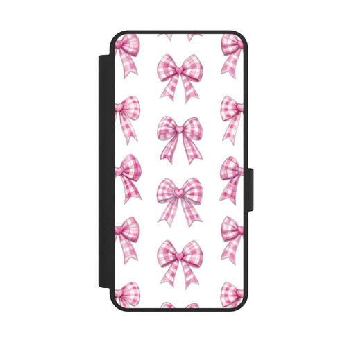Samsung Galaxy S25 Edge NIVOflip Pink Gingham Hearts and Bows