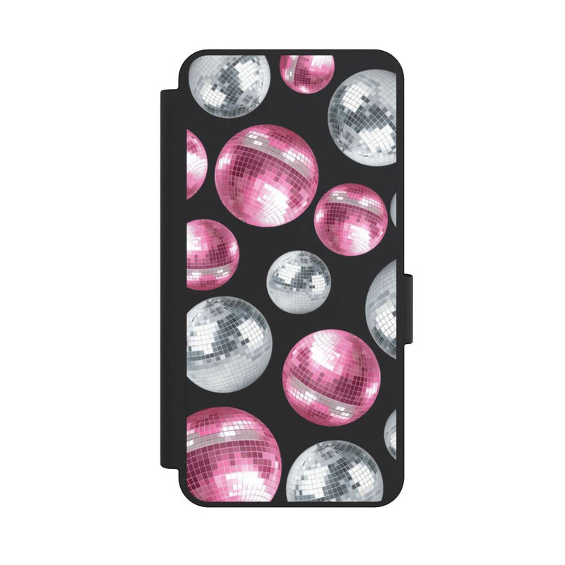 Galaxy S25 Edge NIVOflip Discokugel Show Pink Transparent
