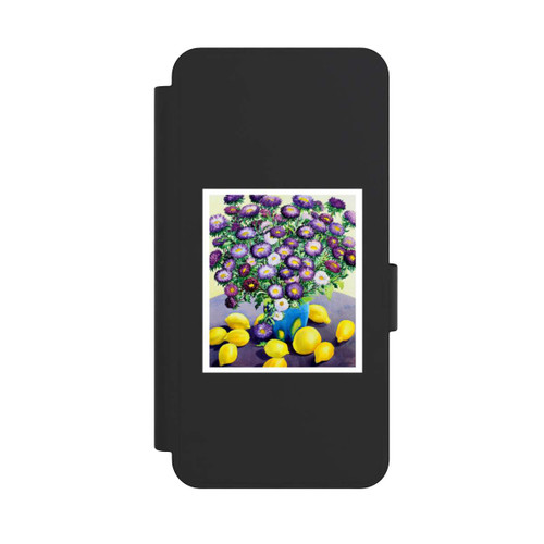 Samsung Galaxy S25 Edge NIVOflip Purple Asters and Lemons by Christopher Ryland