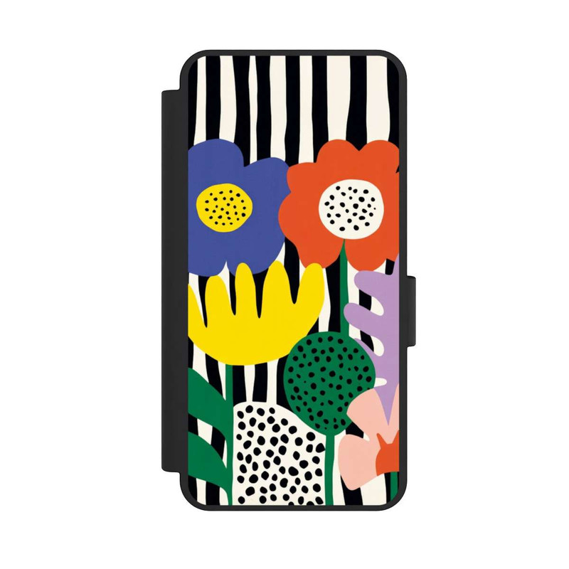 Galaxy S25 Edge NIVOflip Flowers Striped Background