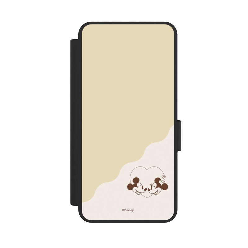 Galaxy S25 Edge NIVOflip Mickey and Minnie Love Heart Beige
