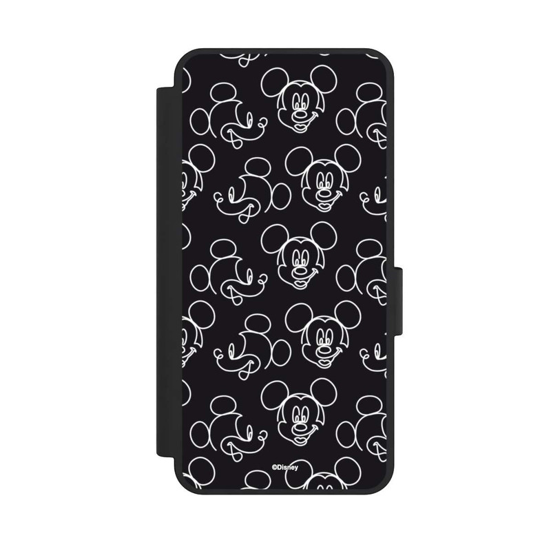 Galaxy S25 Edge NIVOflip Disney Mickey Faces Black Line Art Pattern