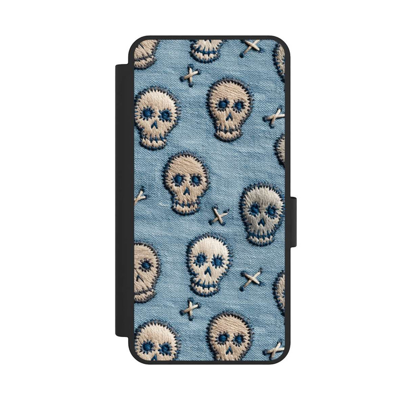 Galaxy S25 Edge NIVOflip Jeans Schädel