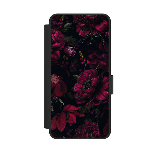 Samsung Galaxy S25 Edge NIVOflip Dunkle Rote Blumen Liebe