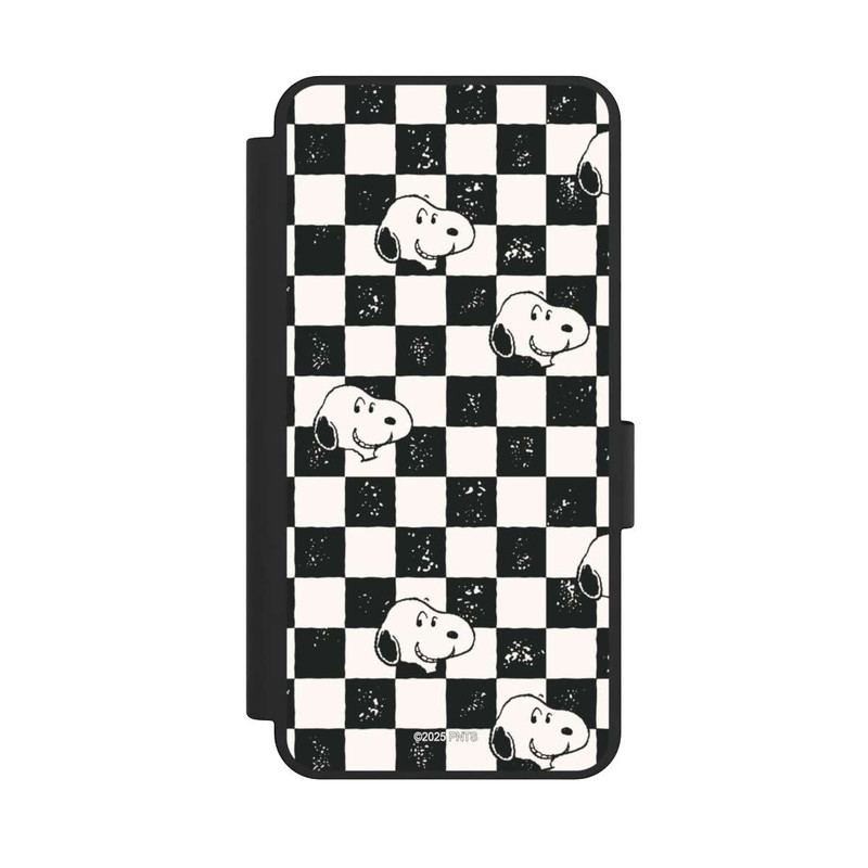 Galaxy S25 Edge NIVOflip Snoopy Heads Checked Pattern