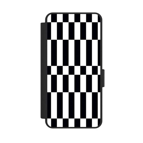 Samsung Galaxy S25 Edge NIVOflip Checked Abstract Bold Black and White Color Block