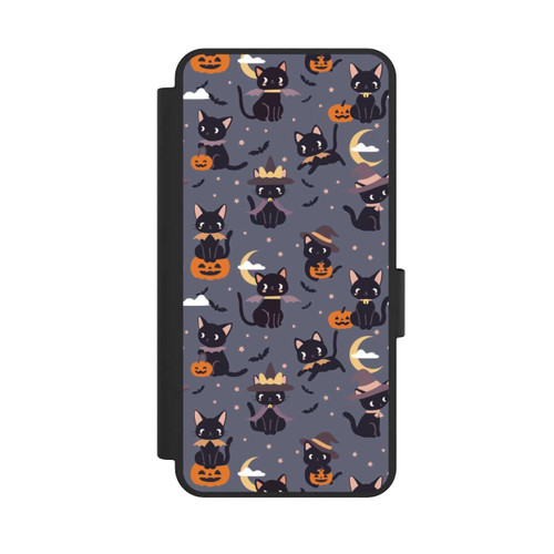 Samsung Galaxy S25 Edge NIVOflip Cute Halloween Witch Cats and Pumpkins
