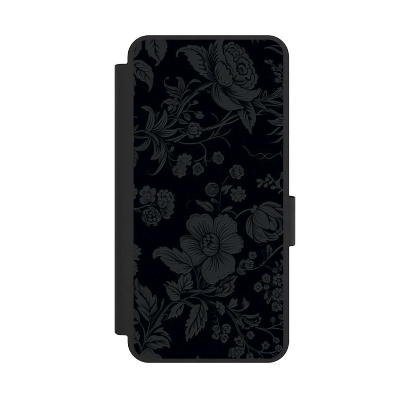 Galaxy S25 Edge NIVOflip Dunkle Blumen Vintageoptik