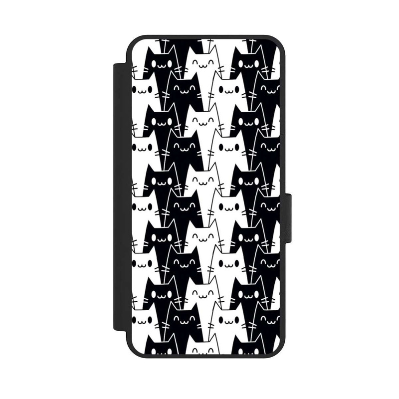 Galaxy S25 Edge NIVOflip Cat Wallpaper Black White