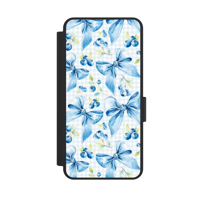 Galaxy S25 Edge NIVOflip Nœuds bleus et myrtilles avec IA