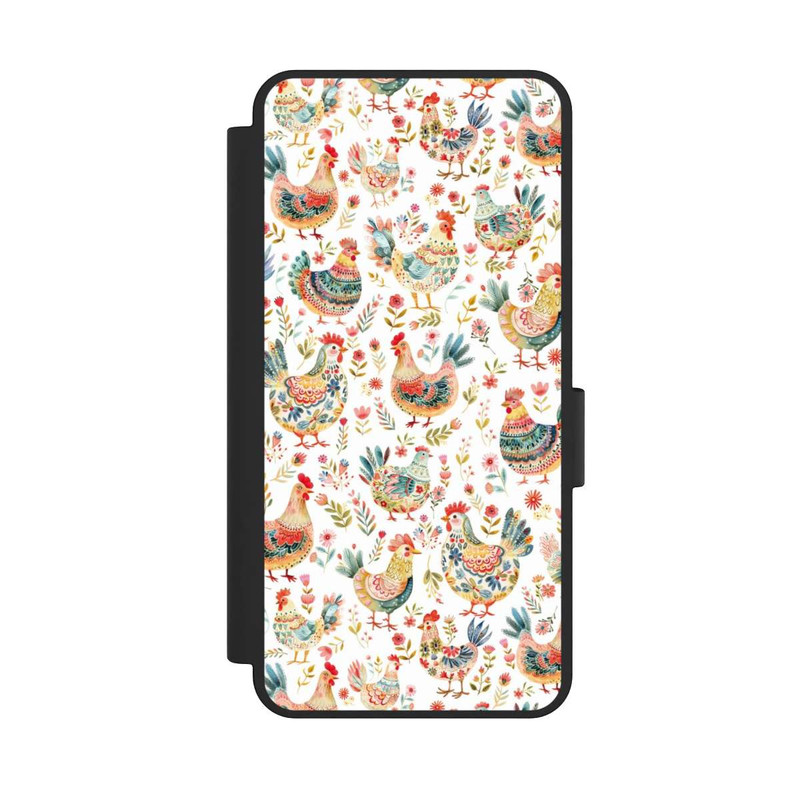 Galaxy S25 Edge NIVOflip Motif de poulet coloré avec IA