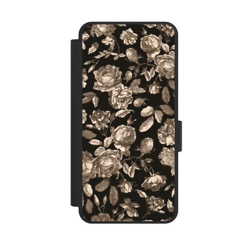 Samsung Galaxy S25 Edge NIVOflip Toile fleurs foncées