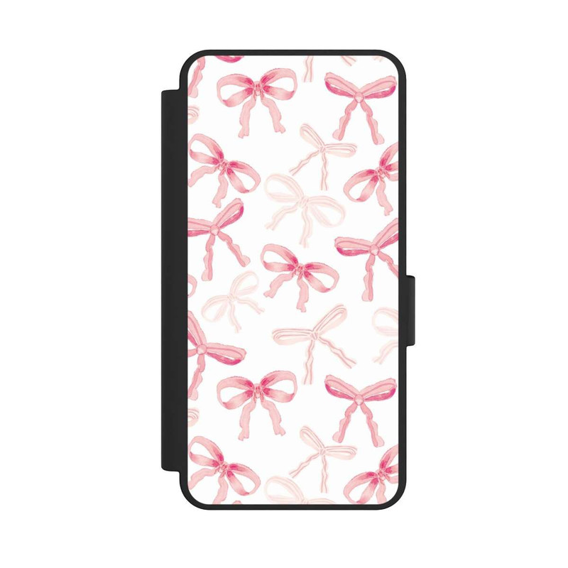 Galaxy S25 Edge NIVOflip Hell Rosa Schleifen Muster
