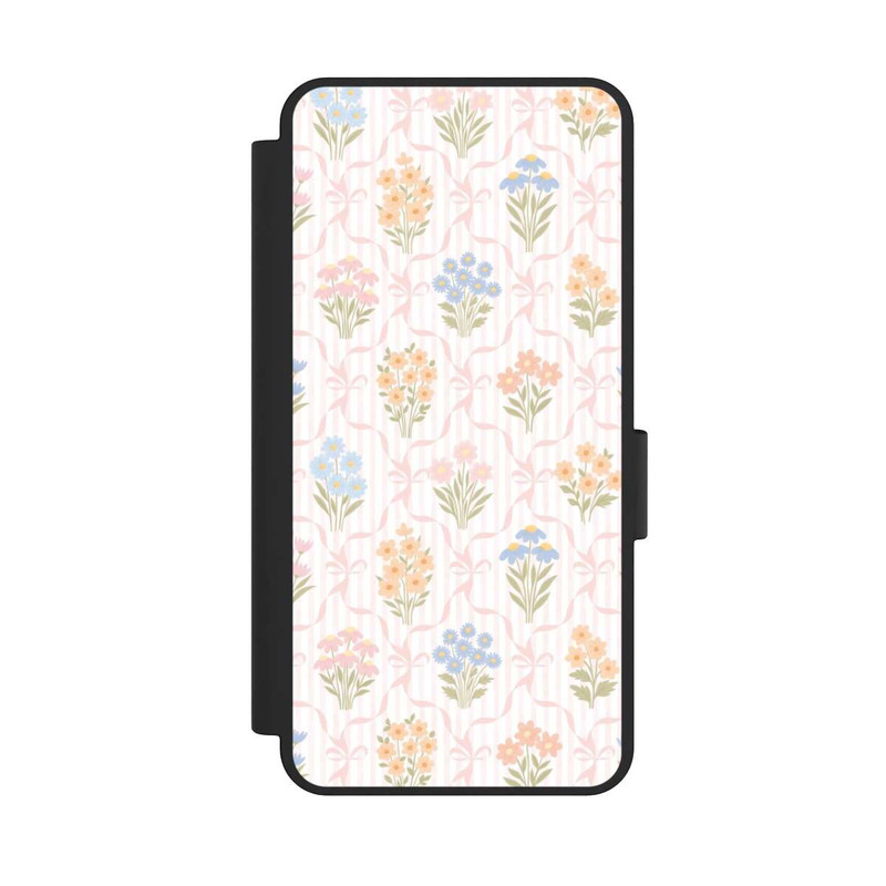 Galaxy S25 Edge NIVOflip Vintage Frühlingsblumenstrauß im Cottagecore Stil