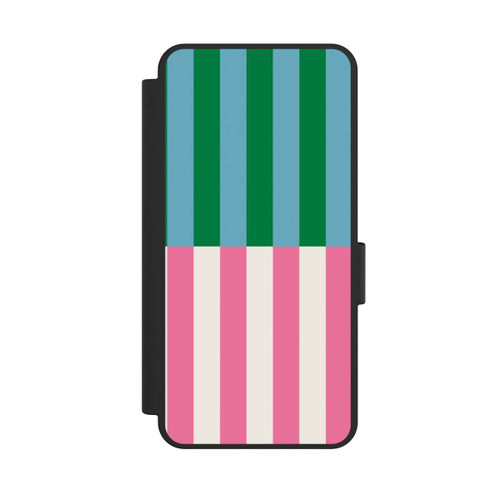 Samsung Galaxy S25 Edge NIVOflip Motif Rayé Vert Rose