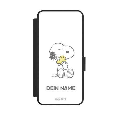 Samsung Galaxy S25 Edge NIVOflip Snoopy And Woodstock Cuddling Personalisierbar