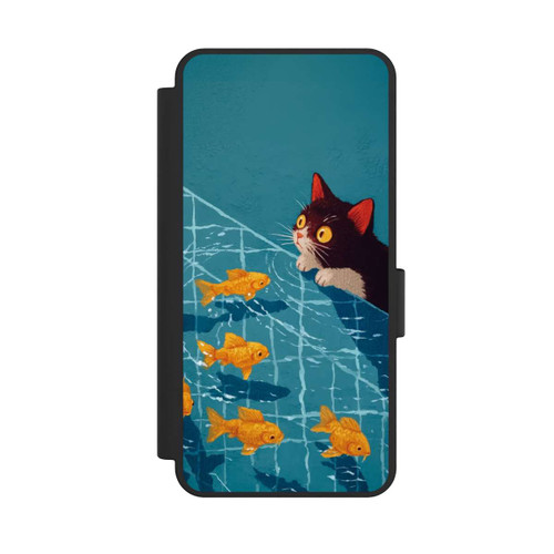 Samsung Galaxy S25 Edge NIVOflip Die Katze im Pool mit KI