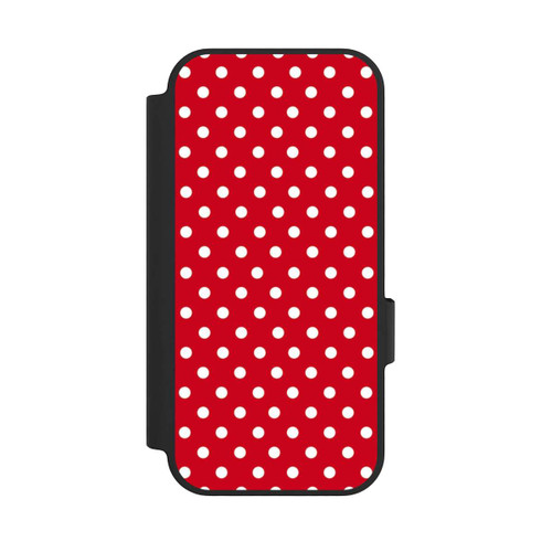 Google Pixel 10 NIVOflip Polka Dots Dunkelrot und Weiß