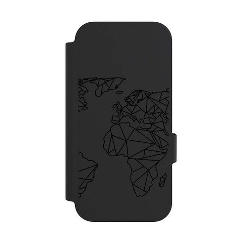 Google Pixel 10 NIVOflip Polygon Weltkarte Schwarz ohne Hintergrund