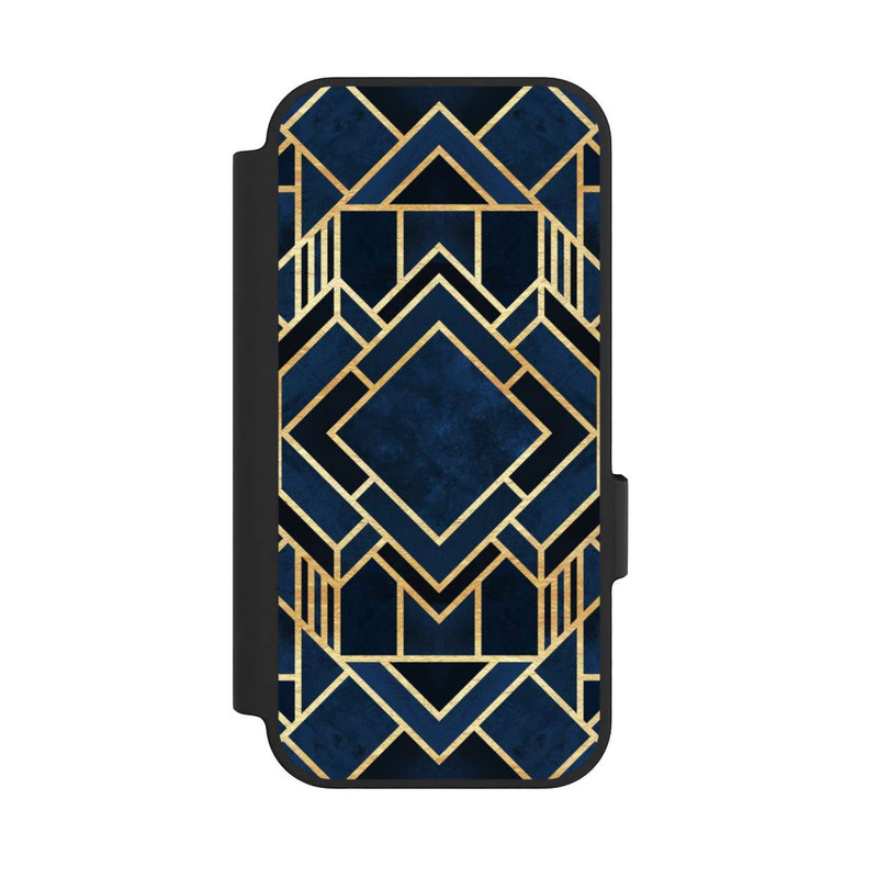 Pixel 10 NIVOflip Kunst Deko Blau Golddruck