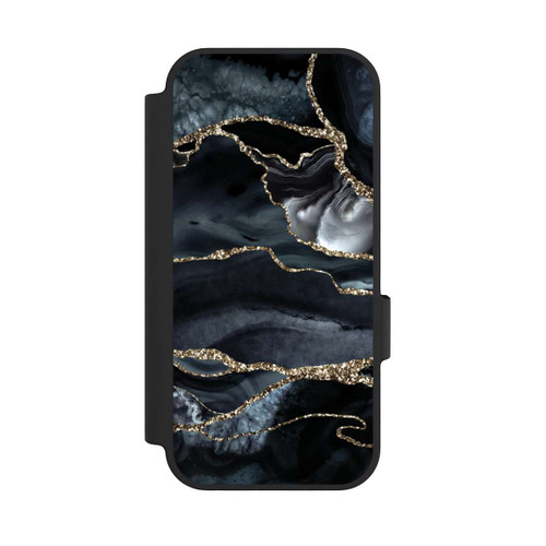 Google Pixel 10 NIVOflip Dunkler Marmor Gold Glitzerlook